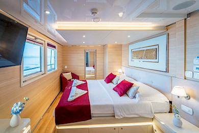 Yacht Riva cabin