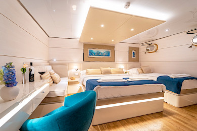 Yacht Riva cabin