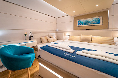 Yacht Riva cabin