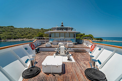 Yacht Riva deck