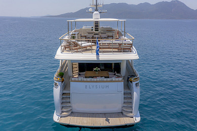 Yacht Elysium back view