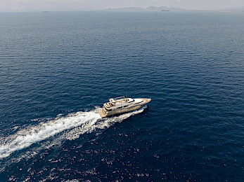 Yacht Why aerial view