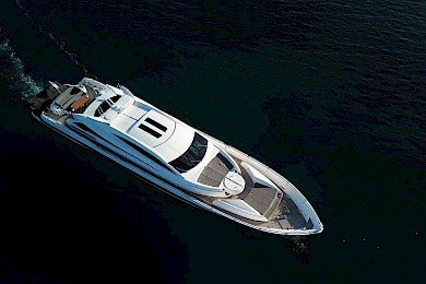 Yacht Quantum aerial view