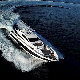 Yacht Quantum aerial view