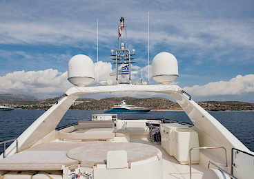 Yacht Julie M flybridge view