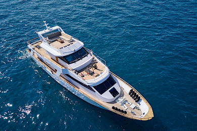 Yacht Wide Liberty aerial view