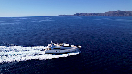 Yacht Alegria aerial view